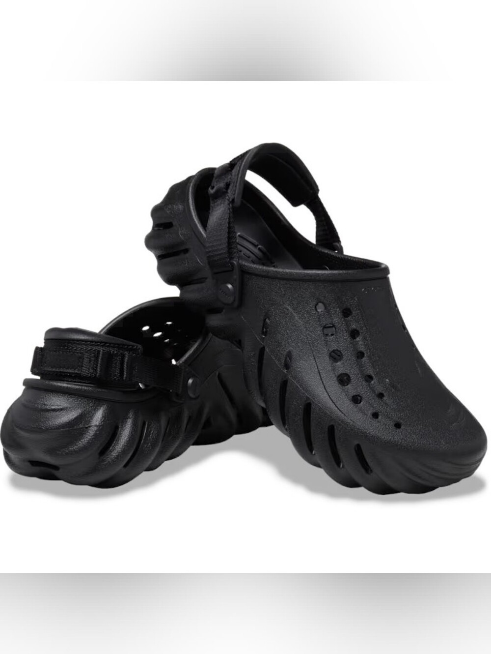CROCS Echo Clog Unisex Black Clog Sandal.